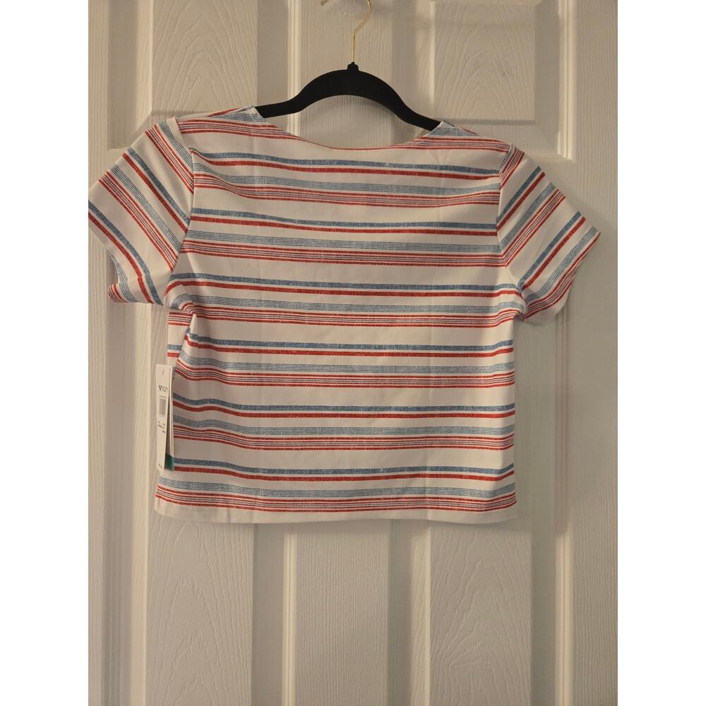 Roxy Women's Striped Crop Swim Suit Top Size Large NWT - Picture 2 of 10